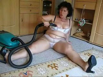 Chubby Mature Loves Pantyhose And Vacuum Cleaner