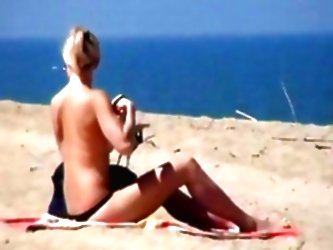 Incredible Beach Blond Oiling To...