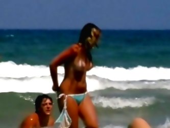 Topless Sweet Girl On Beach