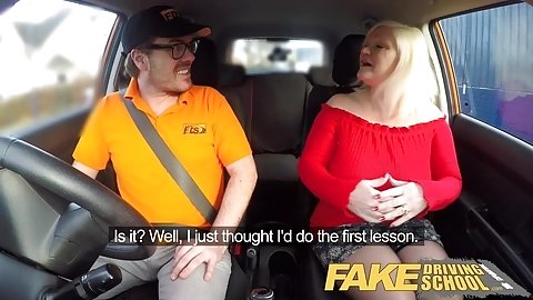 Fake Driving School Busty Mature Milf Fucks Instructor