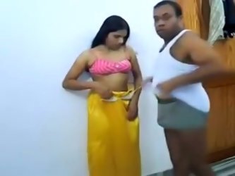 Depraved Indian Housewife With Nice Body Takes Her Clothes Off And Lets A Man Touch Her Boobs. Then She Gets Down On Her Knees And Sucks His Harden Di