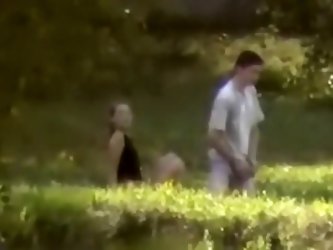 I Videotaped These Two Hot Teens As They Fuck In The Forest. They Did Not Know That I Was Taking A Video Of Them Fucking. In This Voyeur Movie, The Gi