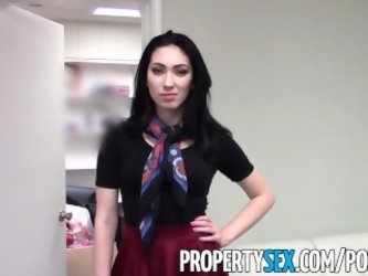 Propertysex - Beautiful Realtor Blackmailed Into Sex Renting Office Space