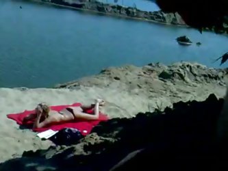 These Hot Young Girls On The Public Beach Have No Problem With Watching A Big Cock Of The Public Masturbator As He Jerks It Off Right In Front Of Them