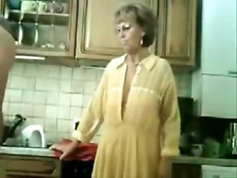 This Amateur Old Couple Sexually Explore All Rooms In The House. In This Private Clip They Decide To Stay In The Kitchen While He Mixes Her Pussy With