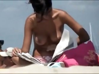 Dilettante Topless Beach Gals  Filmed On Voyeur Camera